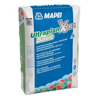 MAPEI® ULTRAPLAN BASIC XTRA Nivelliermasse Spachtelmasse Bodenspachtelmasse Nivellierspachtel für hohe Beanspruchung für den Innenbereich 25 kg