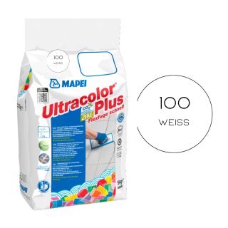 ULTRACOLOR PLUS Fugenmörtel 100 weiss 5 kg Flexfuge ohne Ausblühen